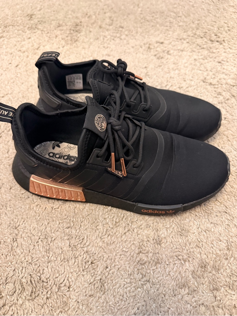 adidas NMD Black Sneakers with Rose Gold Details
